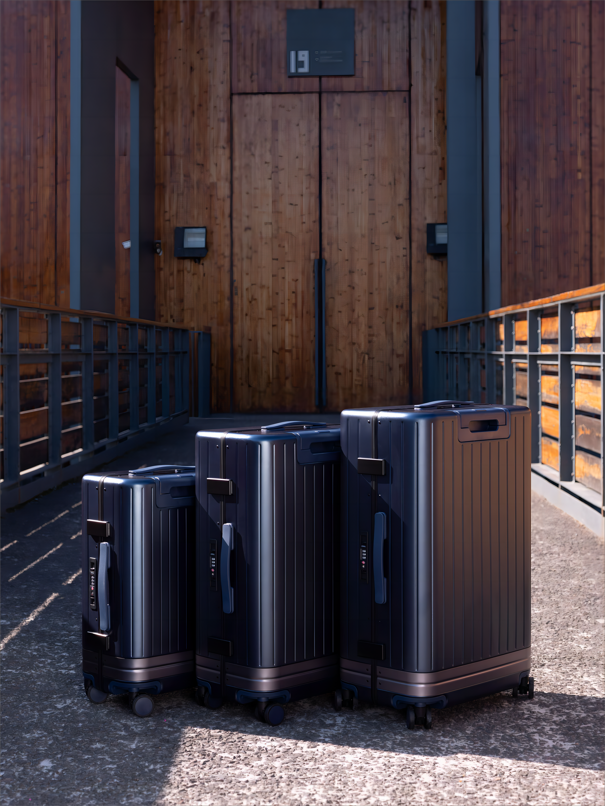 Nord Polycarbonate Suitcase Navy MERRU