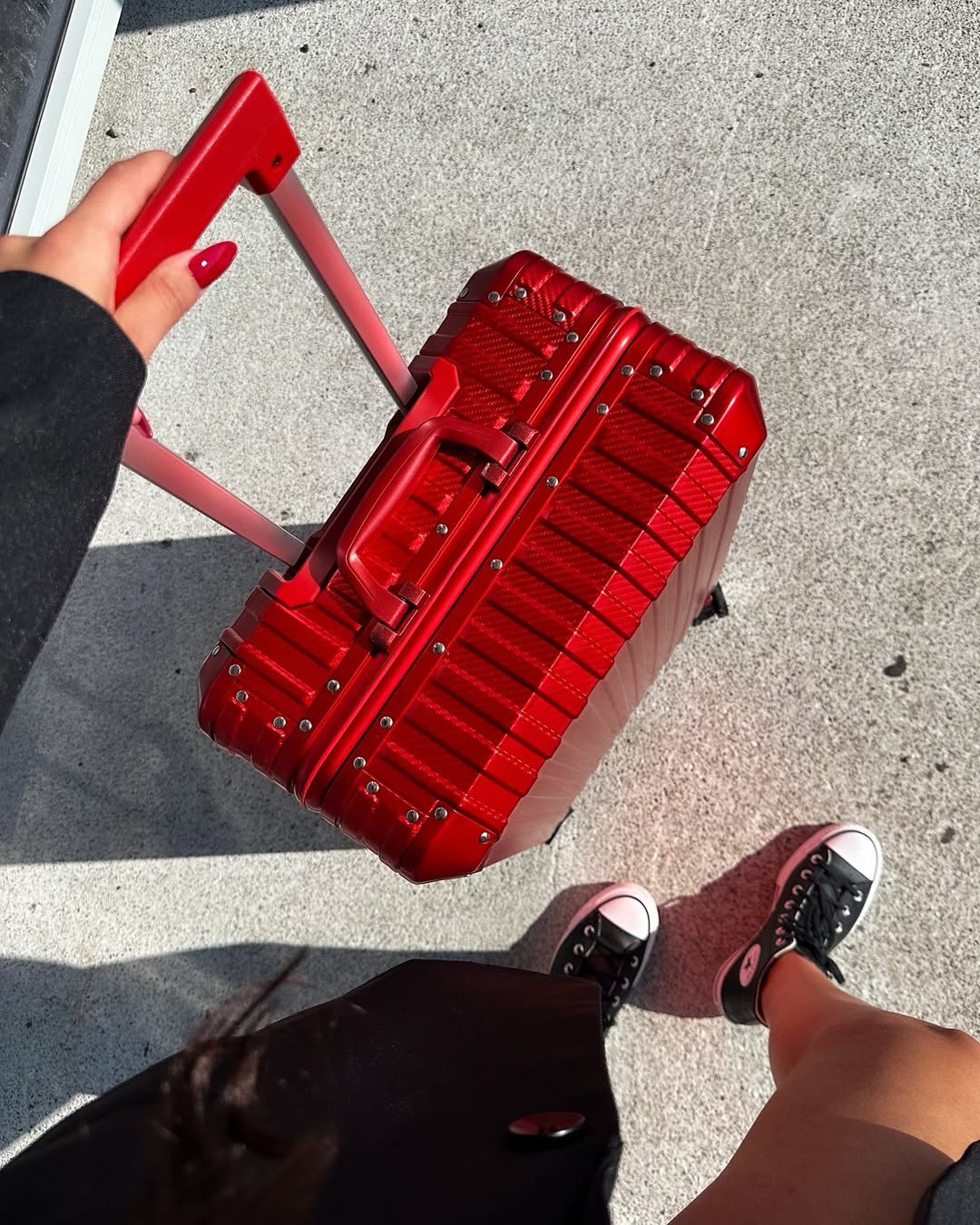 Rova Aluminum Suitcase Red
