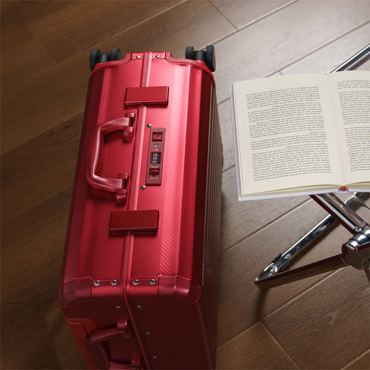 Frame Aluminum Suitcase Red MERRU