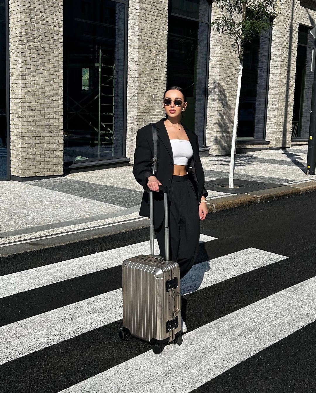 Rova Aluminum Suitcase Champagne