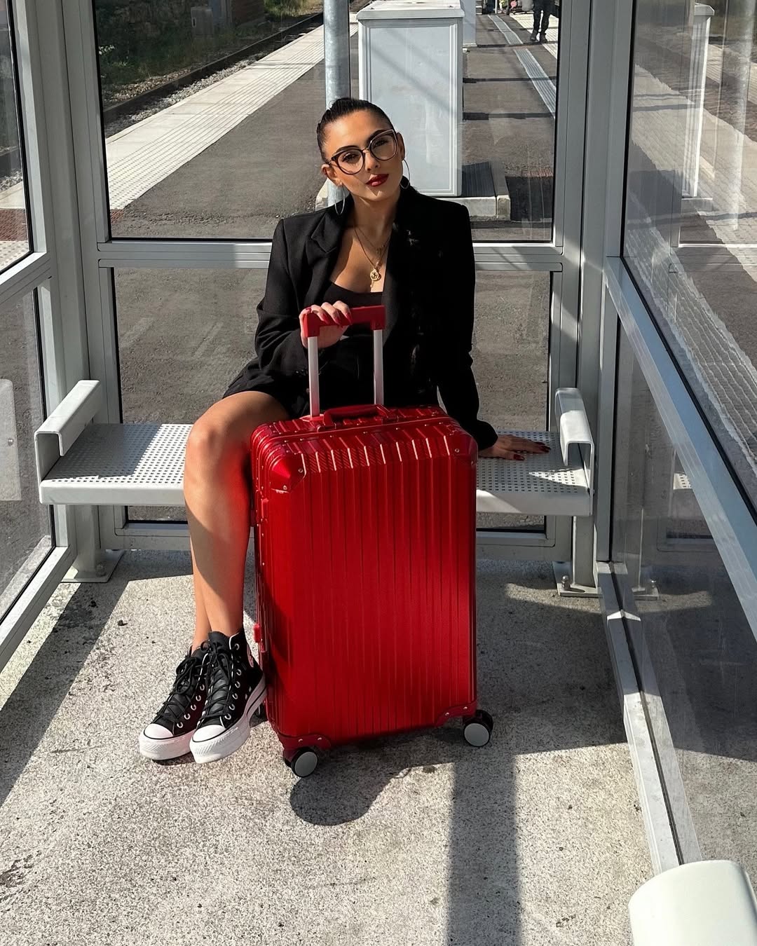 Rova Aluminum Suitcase Red