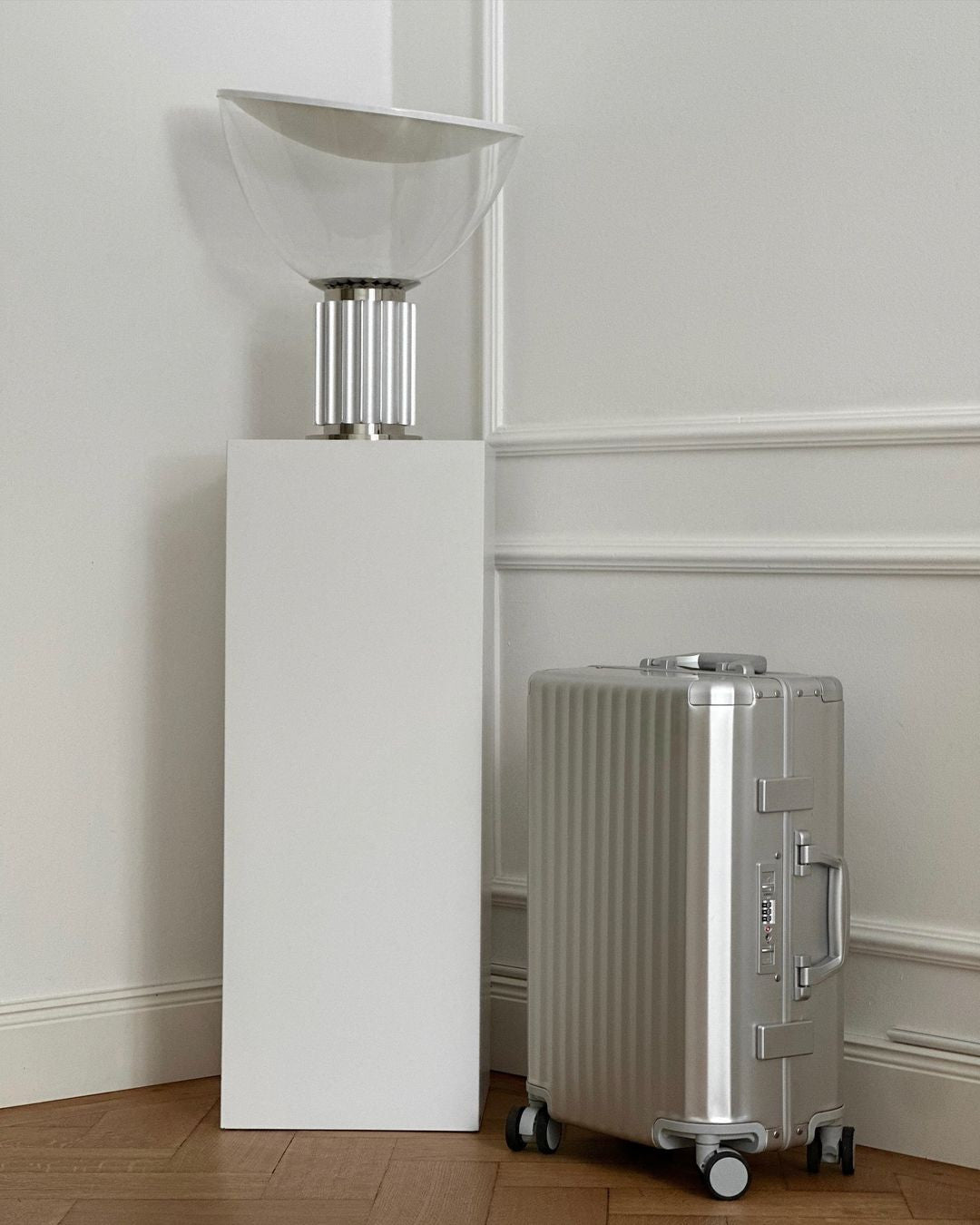 Rova Aluminum Suitcase Silver MERRU