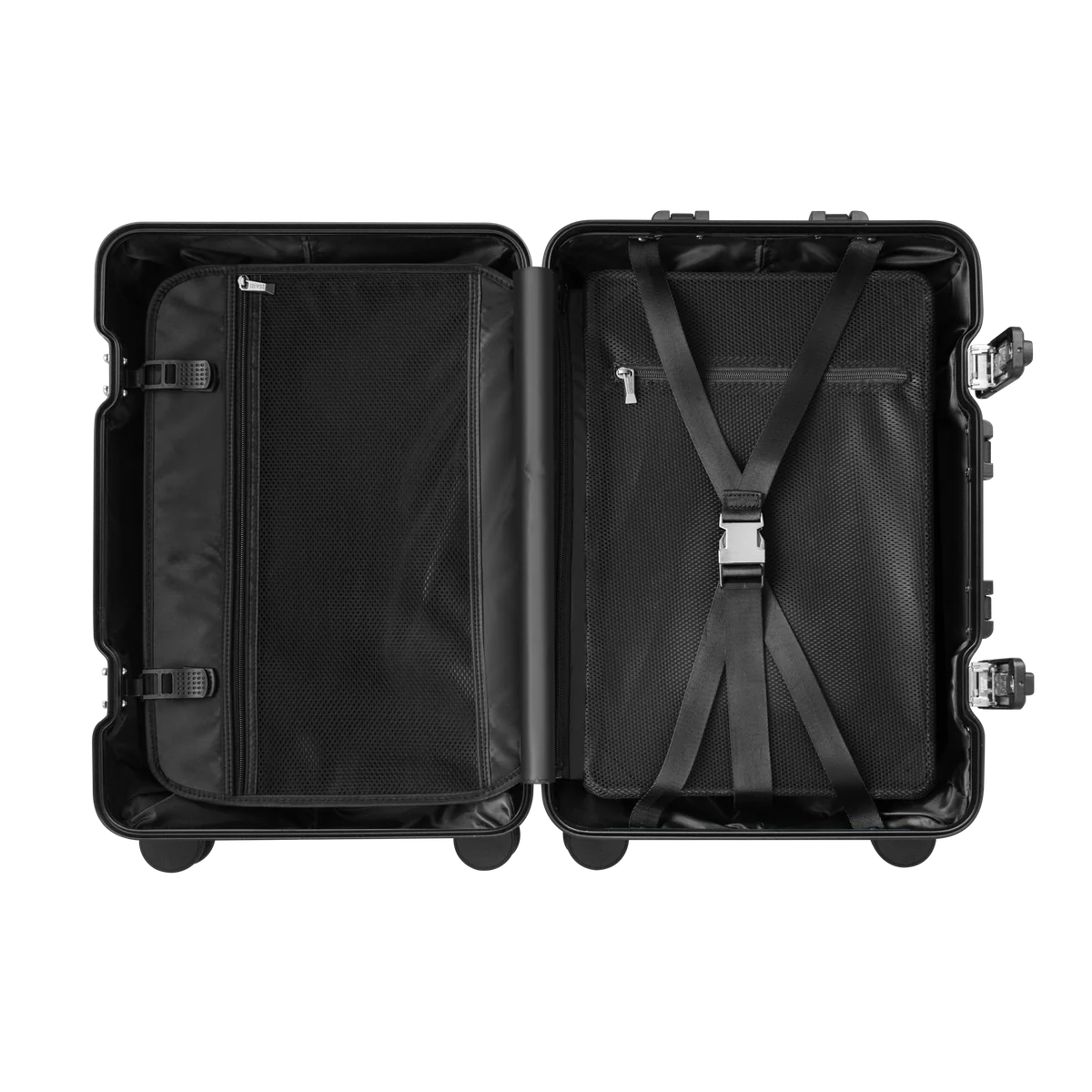 Rova Aluminum Suitcase Black