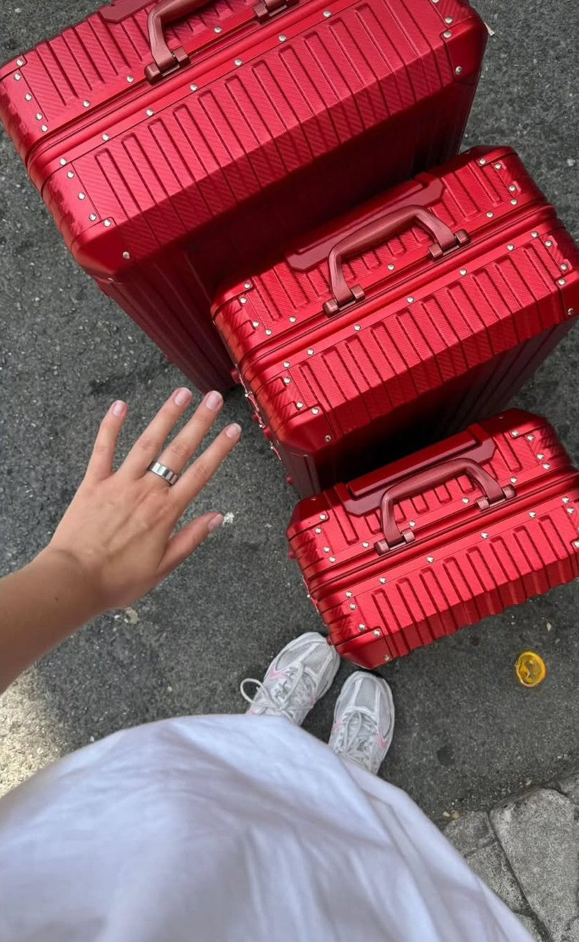 Rova Aluminum Suitcase Red